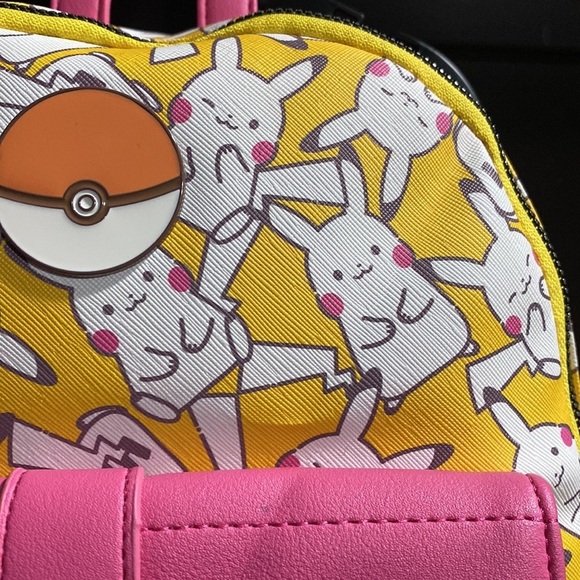 Pokémon Mini Backpack by Bioworld Yellow and Pink Pikachu - Picture 7 of 12